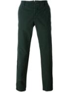 Incotex Straight Leg Trousers, Men's, Size: 34, Green, Cotton/spandex/elastane
