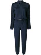 Versace Lace Trim Jumpsuit - Blue