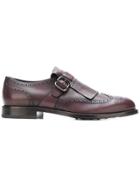 Tod's Perforated Monk Shoes - Red