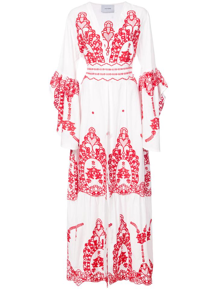 We Are Leone Embroidered Maxi Dress - White