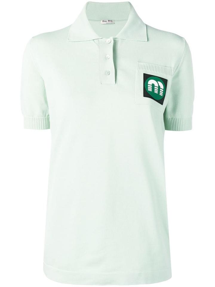 Miu Miu Logo Polo Shirt - Green