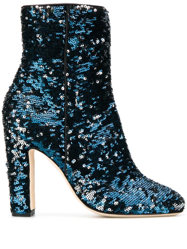 Paris Texas Sequin Embelished Boots - Blue