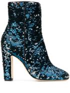 Paris Texas Sequin Embelished Boots - Blue