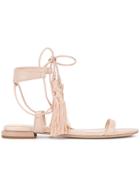 Lanvin Flat Tassel Sandals - Pink