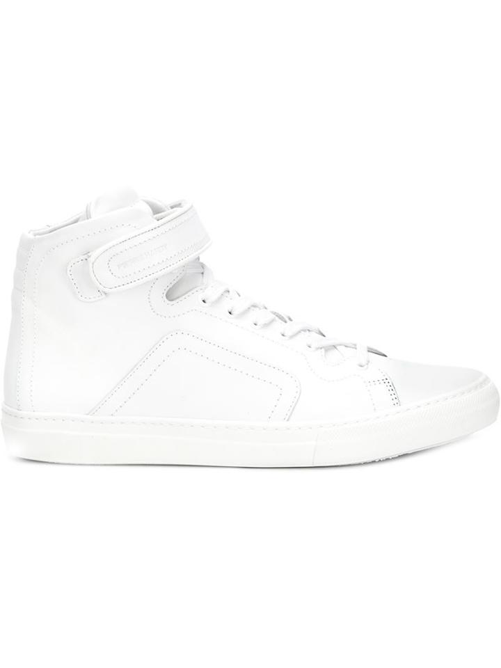Pierre Hardy 101 Hi-top Sneakers, Men's, Size: 42, White, Leather/nappa Leather/rubber