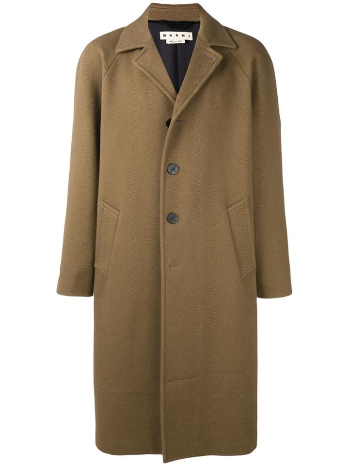 Marni Single-breasted Coat - Brown