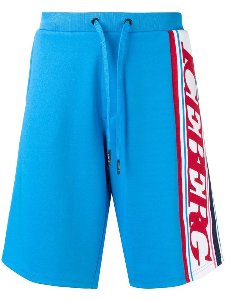 Iceberg Logo Lined Shorts - Blue