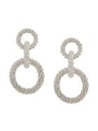 Ca & Lou Gio Long Crystal Earrings - Silver