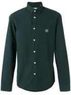 Kenzo Tiger Logo Shirt, Men's, Size: 41, Green, Cotton
