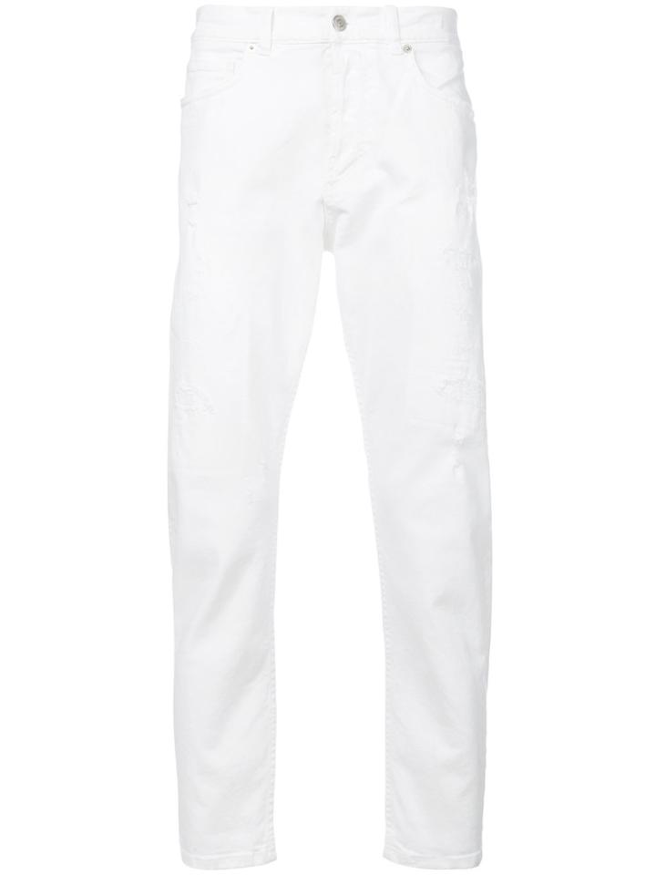 Mauro Grifoni Regular-fit Distressed Jeans - White