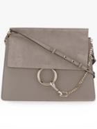 Chloé 'faye' Shoulder Bag, Women's, Grey, Calf Leather