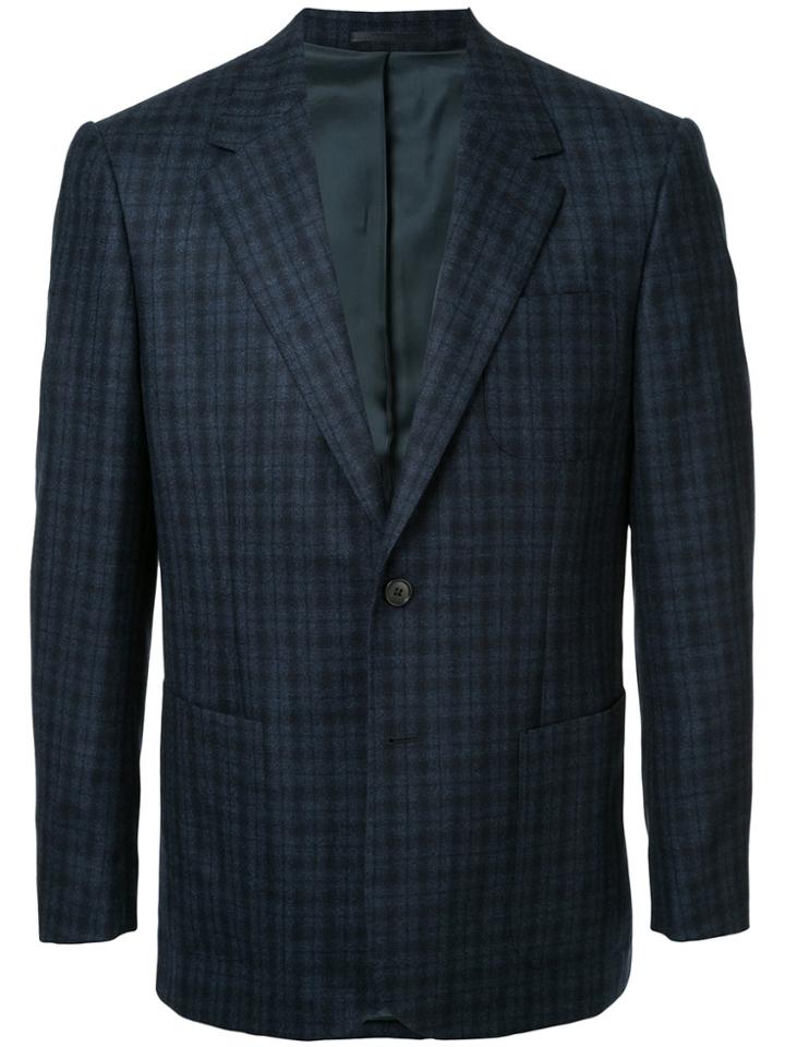 Gieves & Hawkes Checked Blazer - Blue