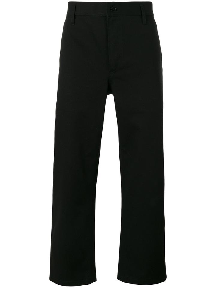 Burberry Cropped Trousers, Men's, Size: 46, Black, Cotton