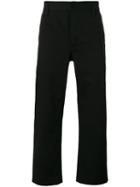 Burberry Cropped Trousers, Men's, Size: 46, Black, Cotton