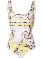 Emilio Pucci Printed Scoop-neck Swimsuit - Multicolour