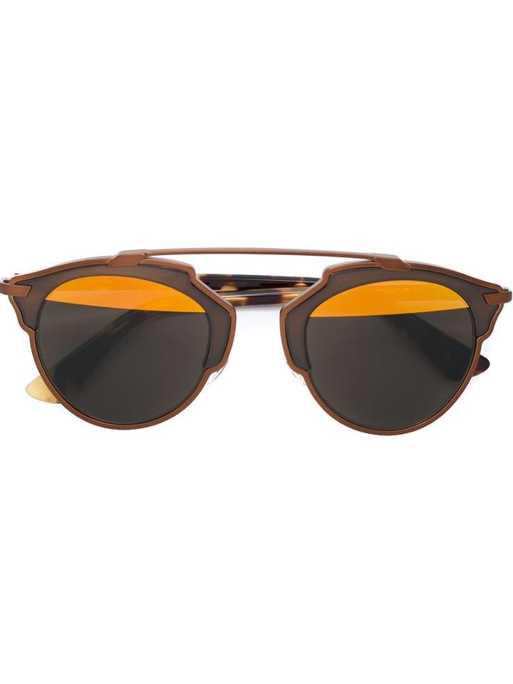 Dior Eyewear Round Frame Sunglasses, Adult Unisex, Brown, Metal (other)