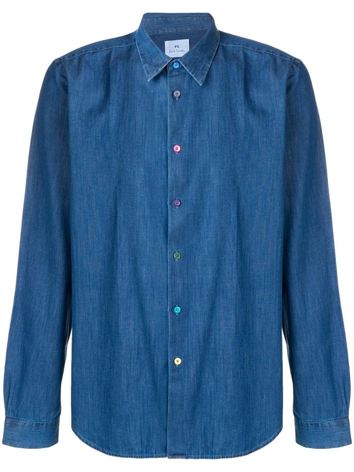 Ps Paul Smith Denim Shirt - Blue
