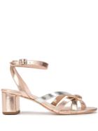Loeffler Randall Metallic Multi Strap Sandals - Gold