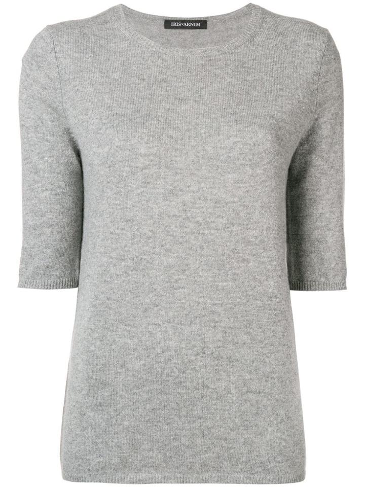 Iris Von Arnim Fine Knit Top - Grey