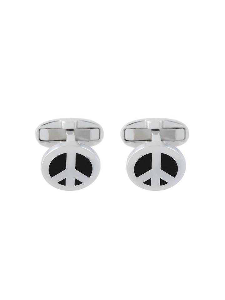 Ps By Paul Smith Peace Sign Cufflinks - Metallic