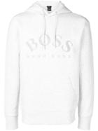 Boss Hugo Boss Logo Drawstring Hoodie - Grey