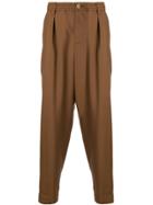 Marni High Waisted Loose Fit Trousers - Brown