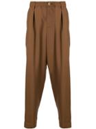 Marni High Waisted Loose Fit Trousers - Brown