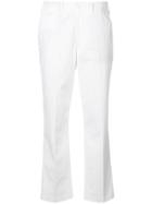 Closed High Waisted Cropped Trousers - White