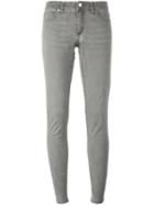 Michael Michael Kors Slim Fit Trousers, Women's, Size: 4, Grey, Cotton/spandex/elastane