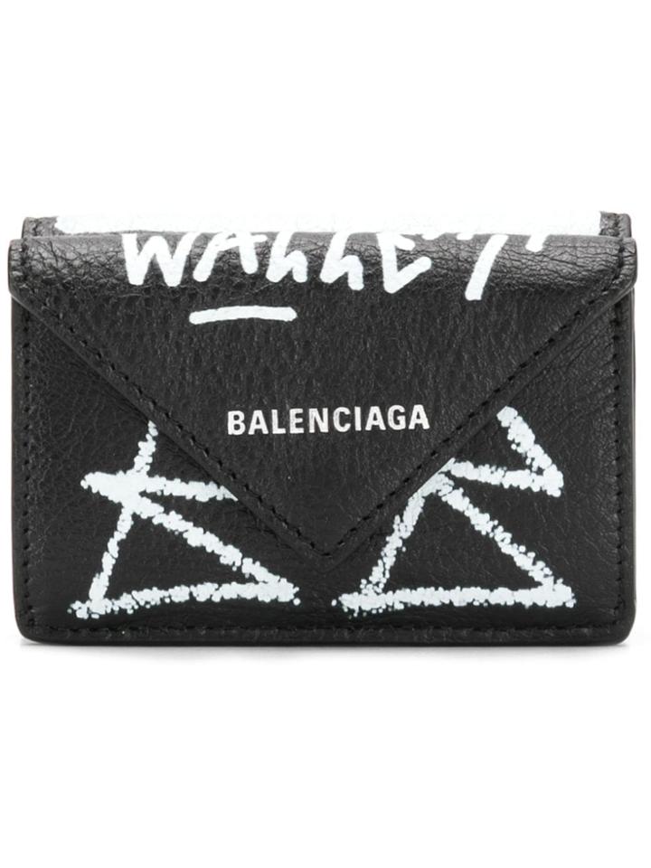 Balenciaga Mini Papier Wallet - Black