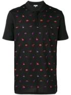 Lanvin Dinosaur Embroidered Polo Shirt - Black