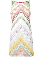 Missoni Knitted Chevron Dress - White