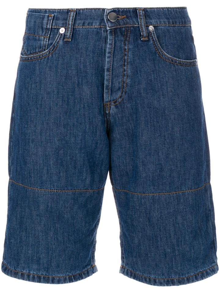 Marni Denim Shorts With Turn Up Cuffs - Blue