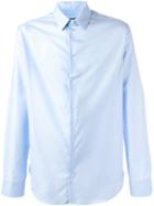 Giorgio Armani Classic Button Down Shirt, Men's, Size: 39, Blue, Silk/cotton