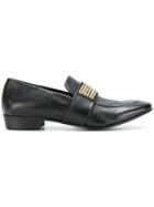Strategia Embroidered Loafers - Black