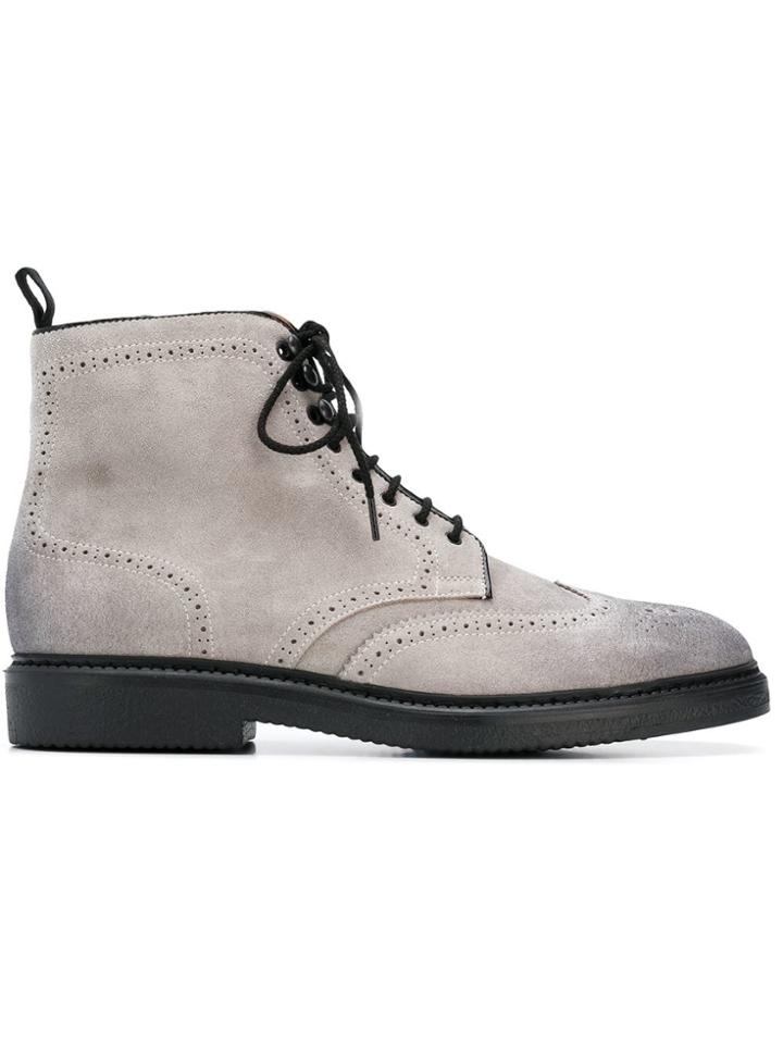 Doucal's Ankle Lace-up Boots - Grey