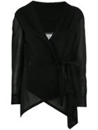 Alberta Ferretti Asymmetric Wrap Cardigan - Black