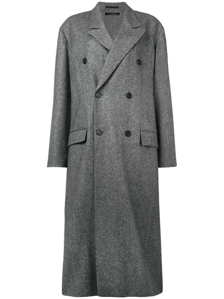 Rokh Double-breasted Tailored Coat - Black