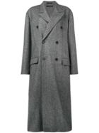 Rokh Double-breasted Tailored Coat - Black