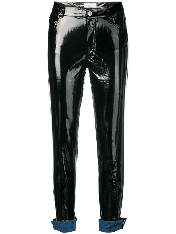 Gaelle Bonheur Turn-up Skinny Trousers - Black