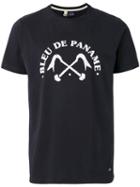 Bleu De Paname Printed Logo T-shirt, Men's, Size: Medium, Blue, Cotton