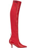 Fendi Rockoko Thigh-high Boots - Red