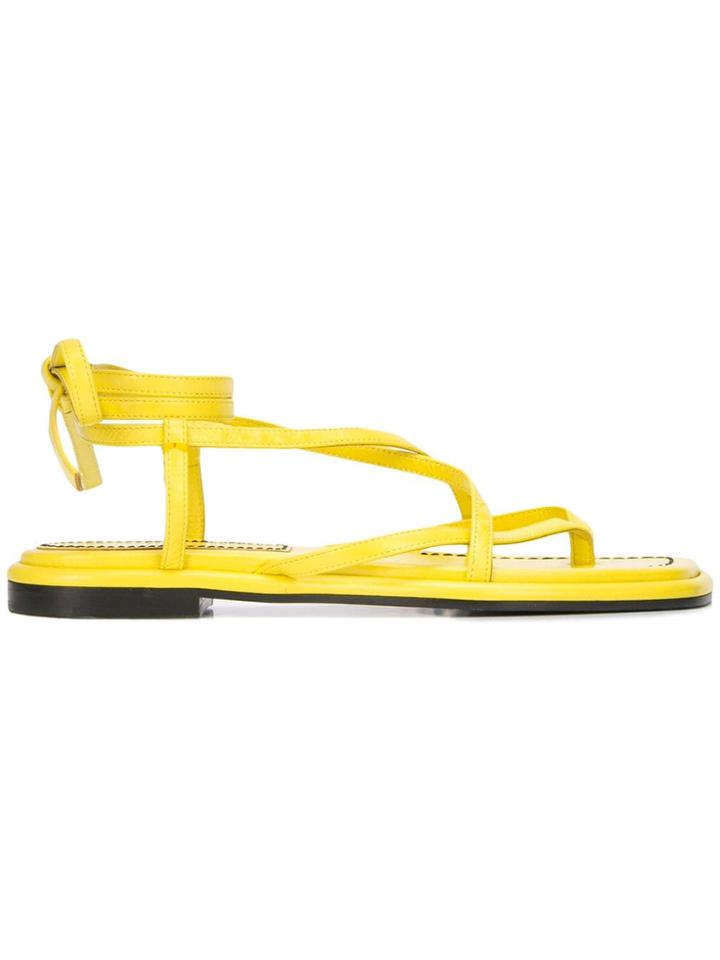 Proenza Schouler Strappy Flat Sandals - Yellow