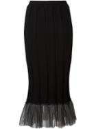 Comme Des Garçons Vintage Tulle Hem Knit Skirt