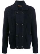 Roberto Collina Chunky Knitted Cardigan - Blue