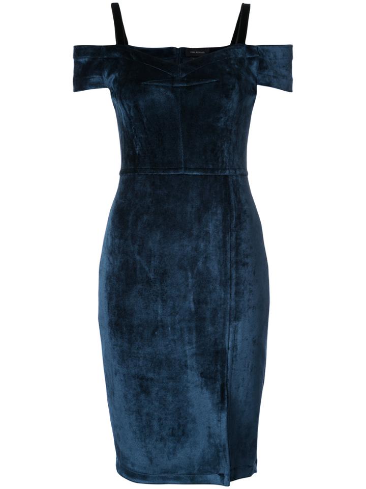 Yigal Azrouel Off Shoulder Dress - Blue