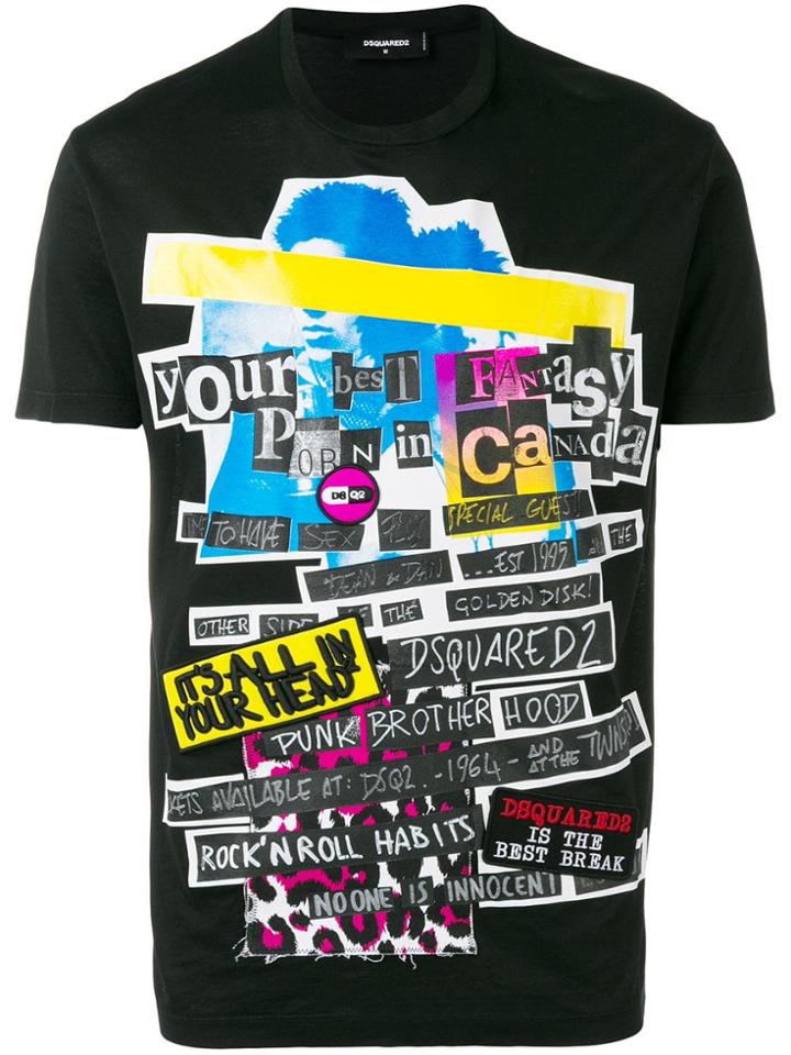 Dsquared2 Print T-shirt - Black