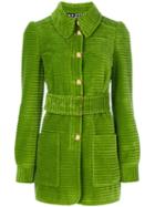 Philosophy Di Lorenzo Serafini - Classic Double Breasted Coat - Women - Cotton/polyester - 40, Green, Cotton/polyester