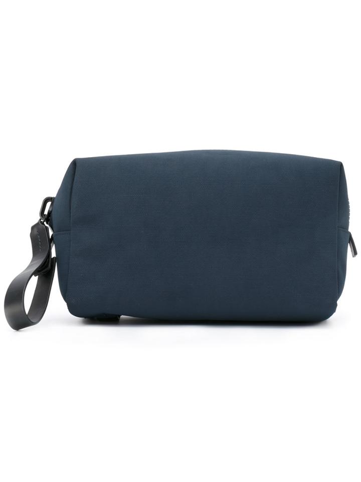 Troubadour Fabric + Leather Wash Bag - Blue