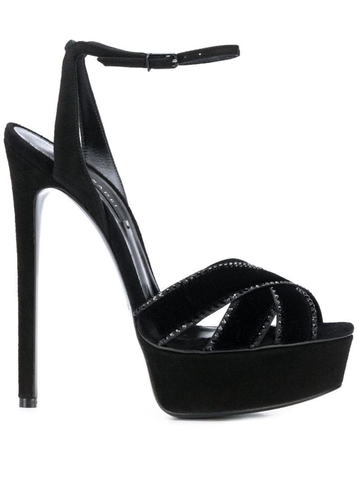 Casadei Embellished Strappy Stiletto Sandals - Black